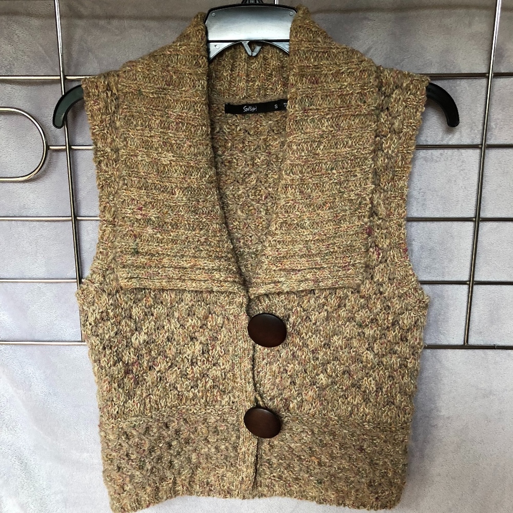 Sportsgirl Oatmeal Flecked Sweater Vest